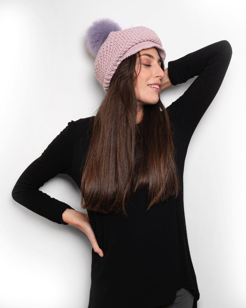 Cappello alla francese con PonPon in Volpe Rosa - Elisabettapanerai