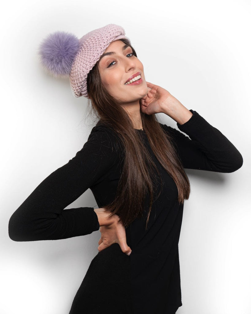 Cappello alla francese con PonPon in Volpe Rosa - Elisabettapanerai