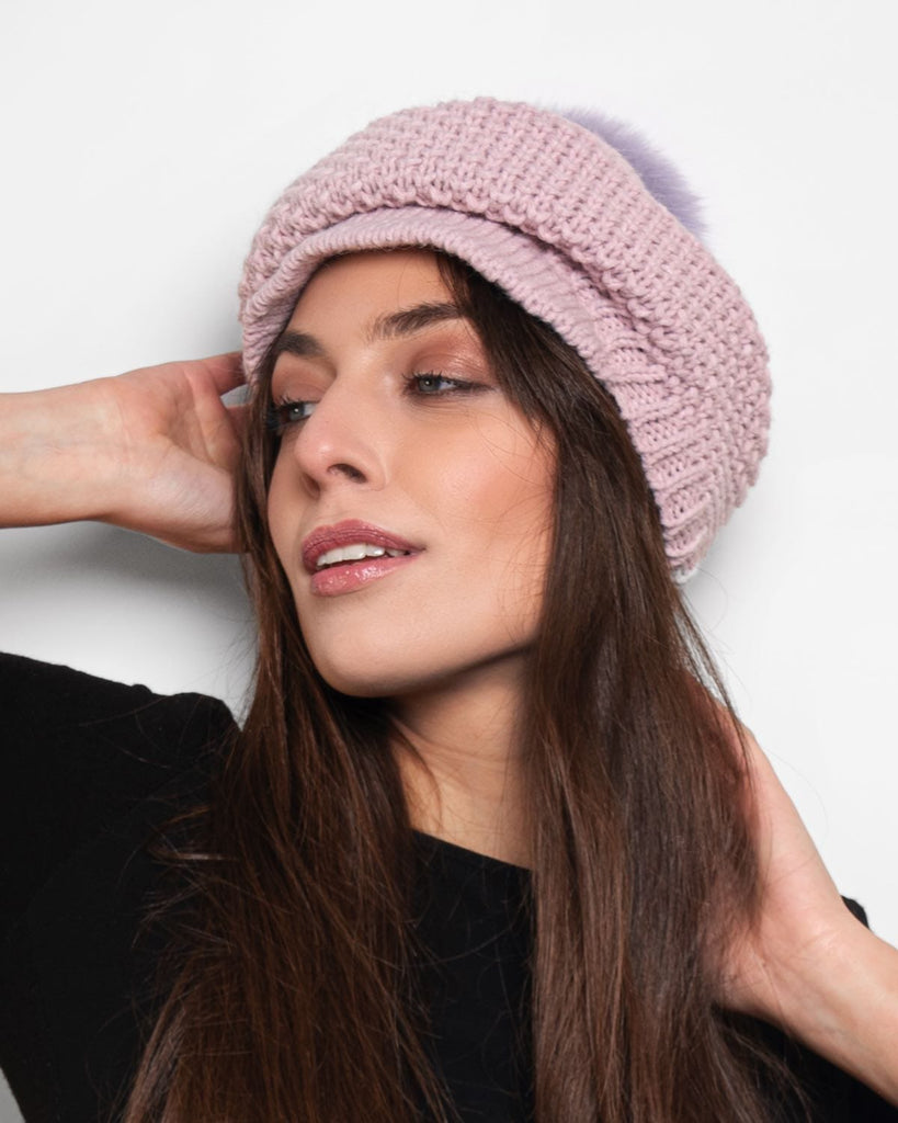 Cappello alla francese con PonPon in Volpe Rosa - Elisabettapanerai