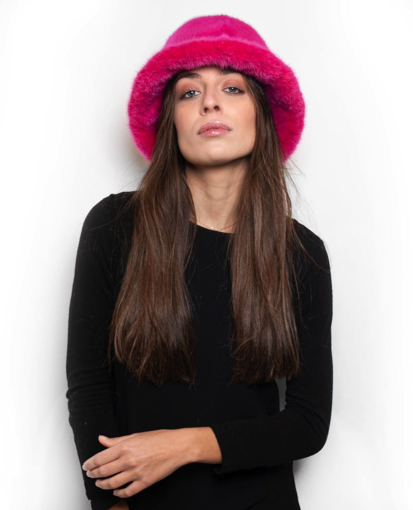 Cappello in Visone Fucsia - Elisabettapanerai