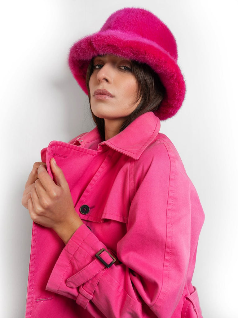 Cappello in Visone Fucsia - Elisabettapanerai