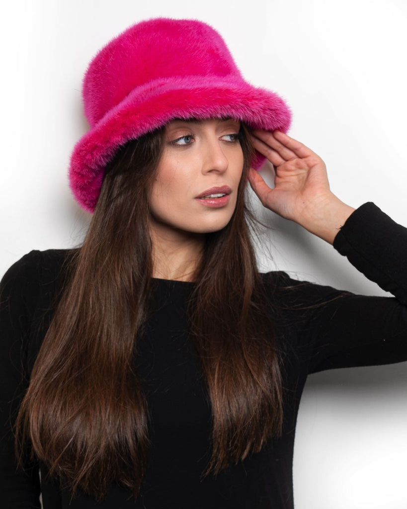 Cappello in Visone Fucsia - Elisabettapanerai