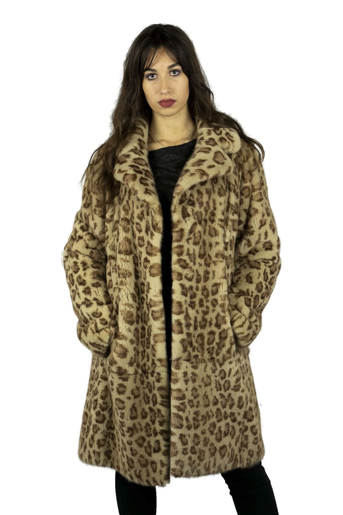 Cappotto in Visone Stampa Leopardo - Elisabettapanerai