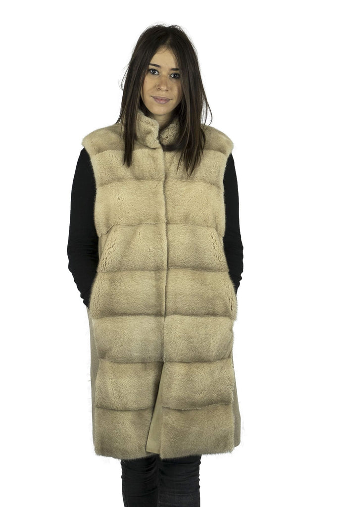 Gilet in Visone Beige - Elisabettapanerai