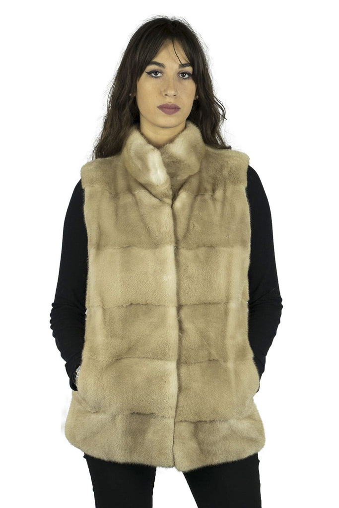 Gilet in Visone Beige - Elisabettapanerai