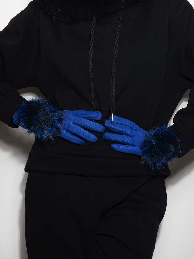 Guanti con PomPon in Volpe Blu - Elisabettapanerai