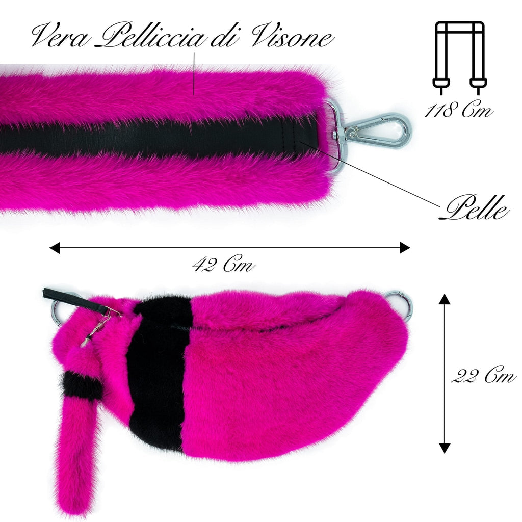 Marsupio in Visone Fucsia - Elisabettapanerai